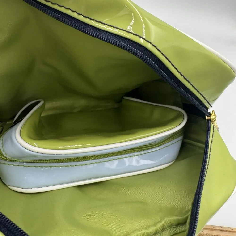 Estee Lauder‎ Color Block Waterproof Make Up Bag set of 2 Blue and Green